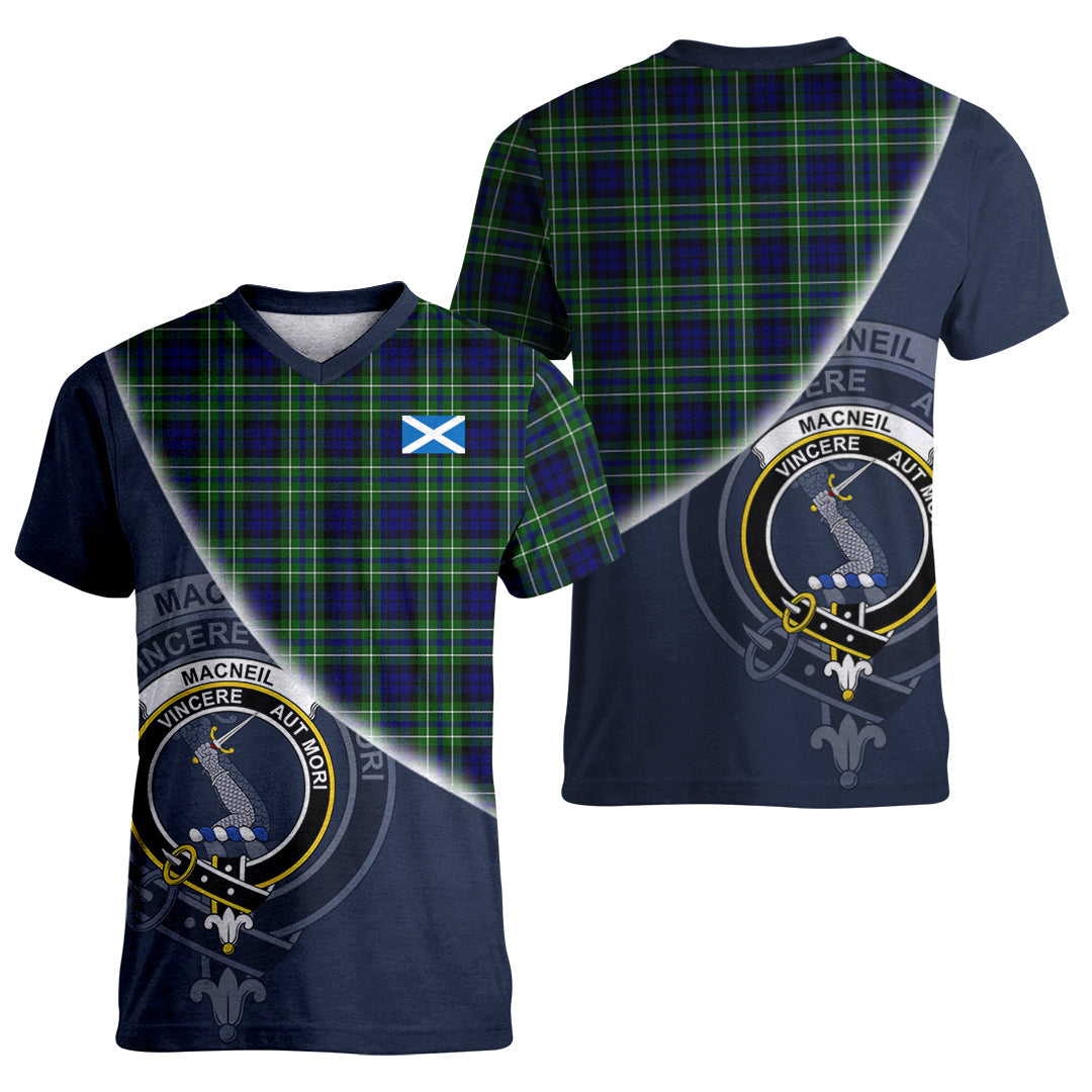 Printivon MacNeil of Colonsay Modern Tartan Scottish Crest T Shirt