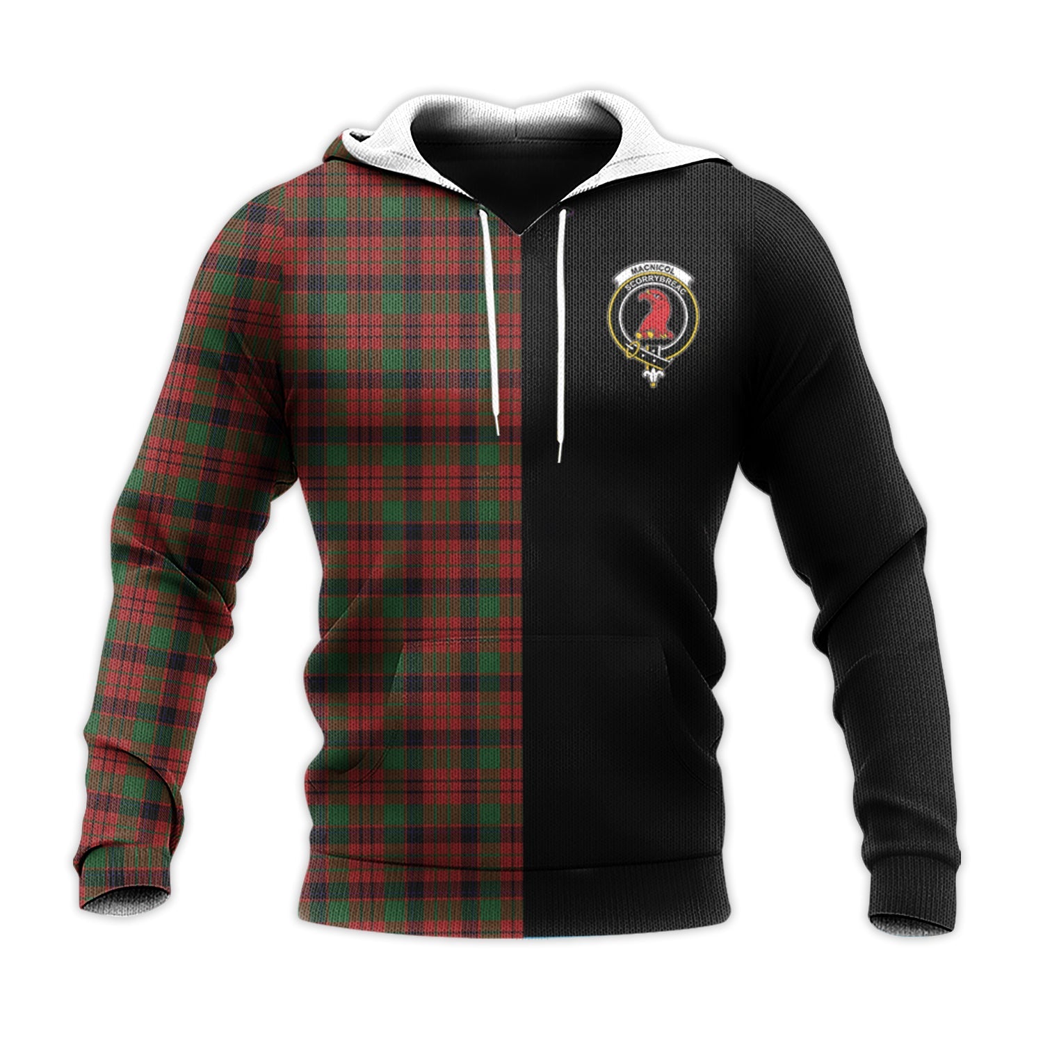 Printivon Macnicol Tartan Personalize Half Hoodie