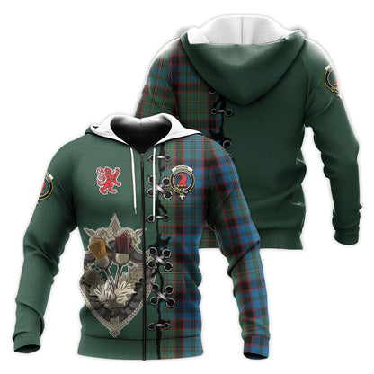 Printivon Macnicol Hunting Tartan Hoodie Lion Rampant And Celtic Thistle Style
