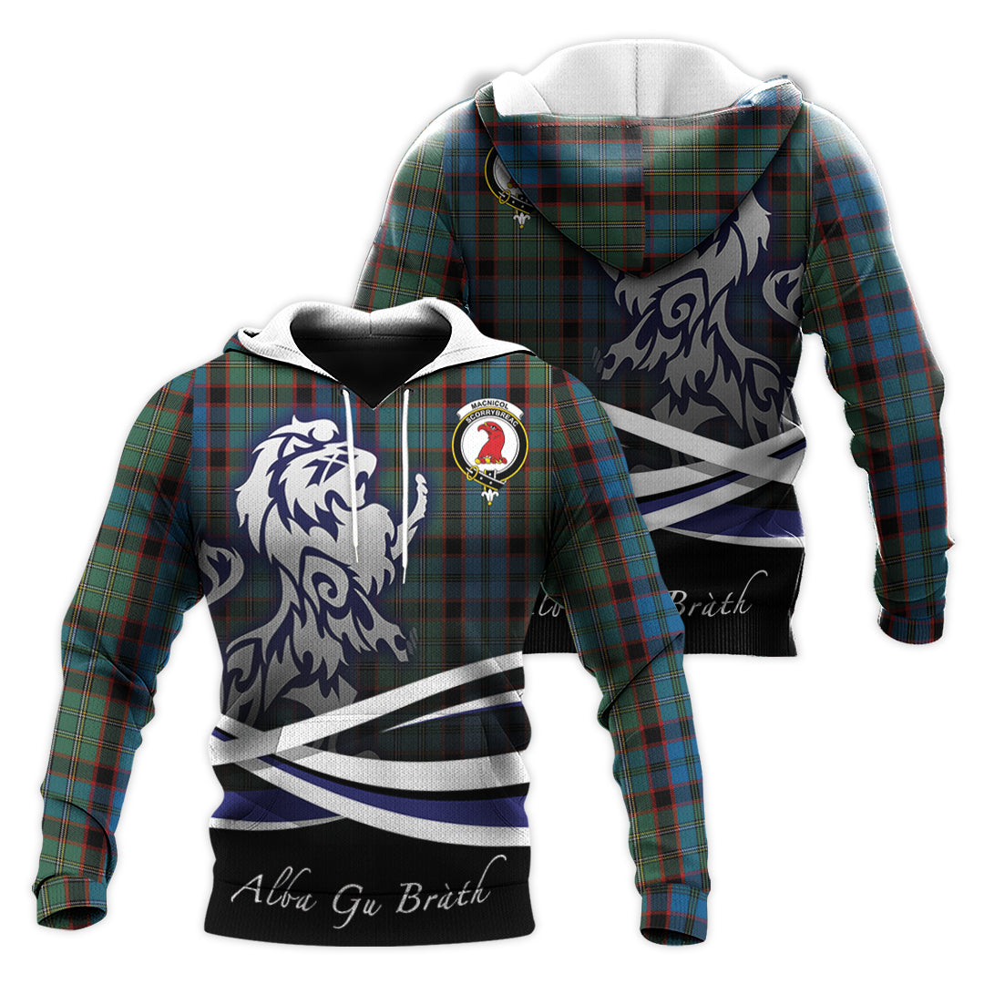 Printivon Macnicol Hunting Tartan Scottish Lion Hoodie