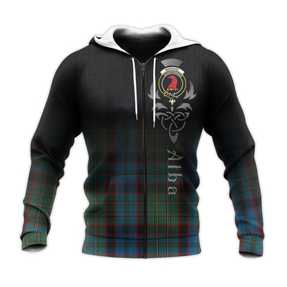 Printivon Macnicol Hunting Tartan Crest Alba Celtic Hoodie