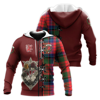 Printivon Macnicol Of Scorrybreac Tartan Hoodie Lion Rampant And Celtic Thistle Style