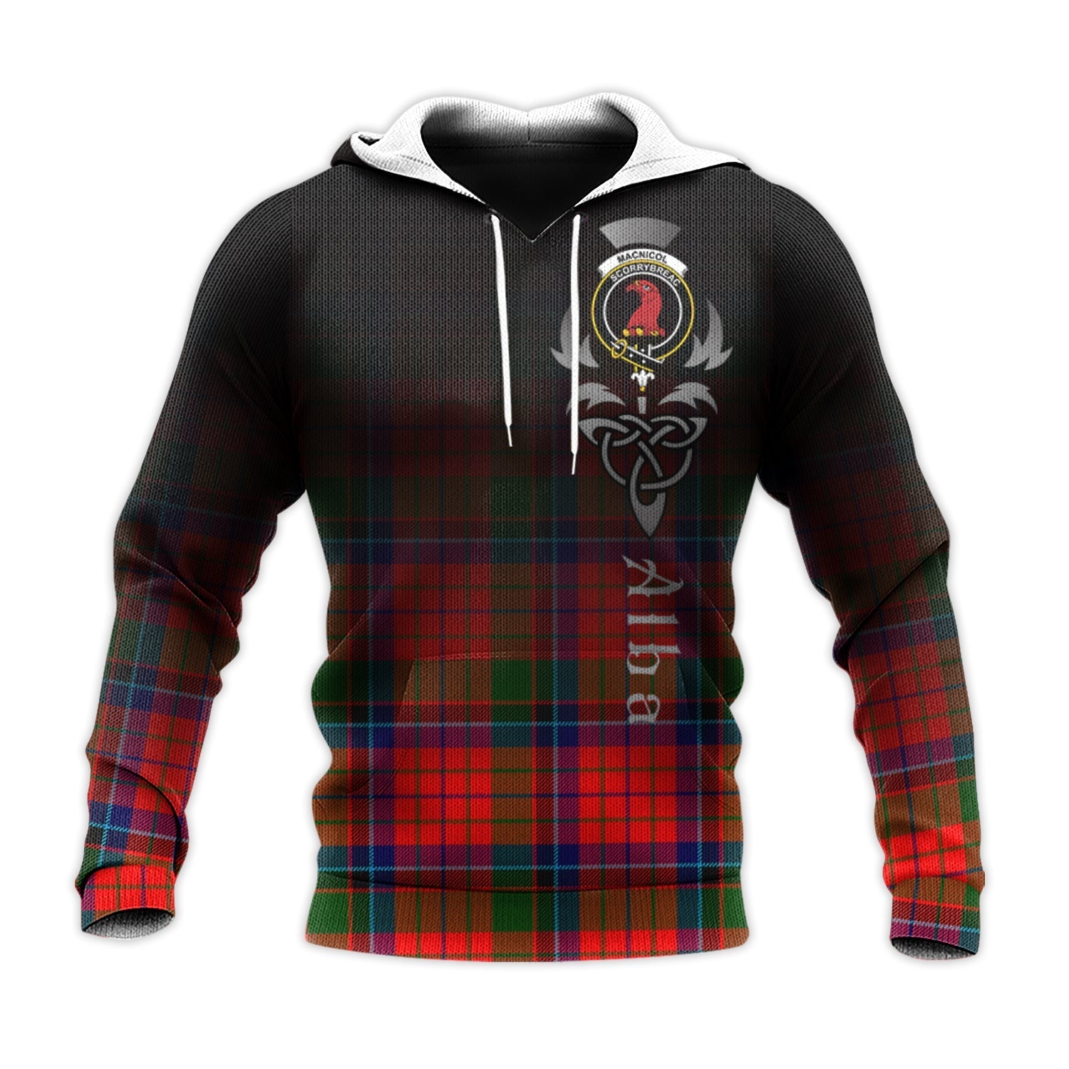 Printivon Macnicol Of Scorrybreac Tartan Crest Alba Celtic Hoodie