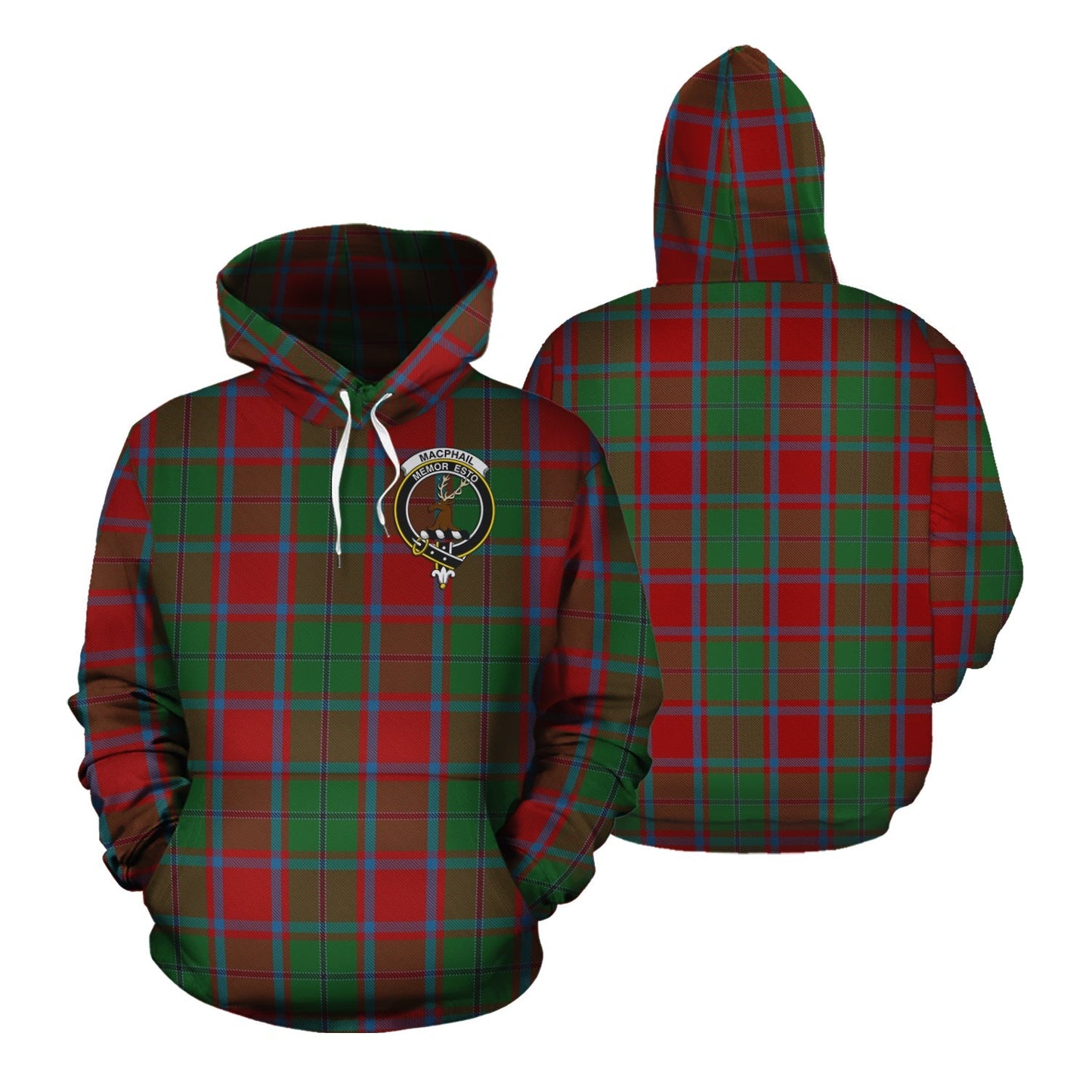 Printivon Macphail Blue Bands Tartan Hoodie