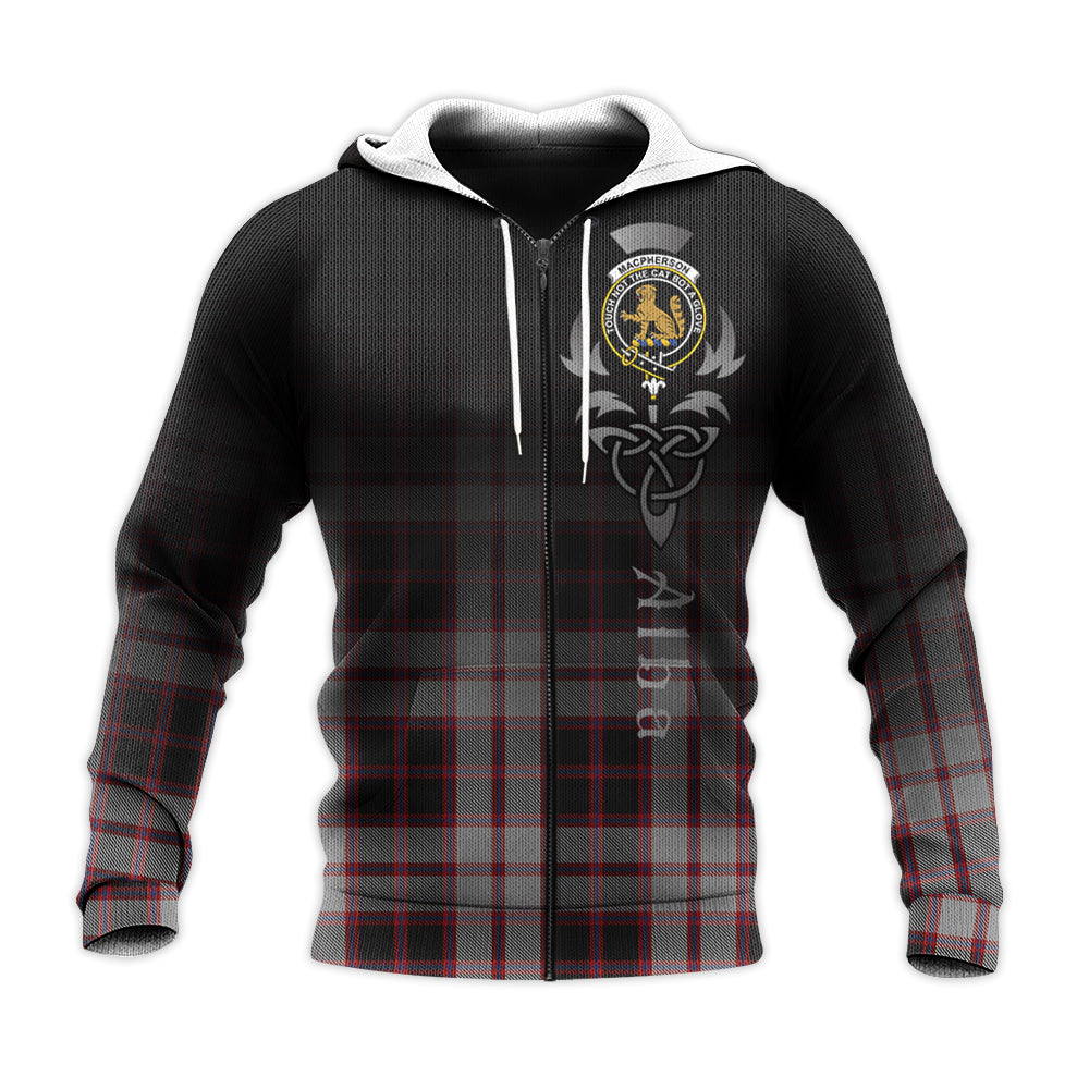 Printivon Macpherson Tartan Crest Alba Celtic Hoodie