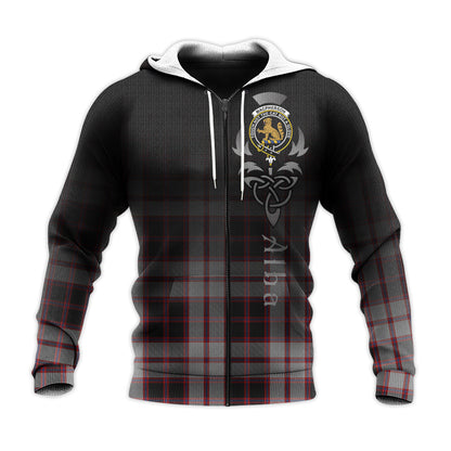 Printivon Macpherson Tartan Crest Alba Celtic Hoodie