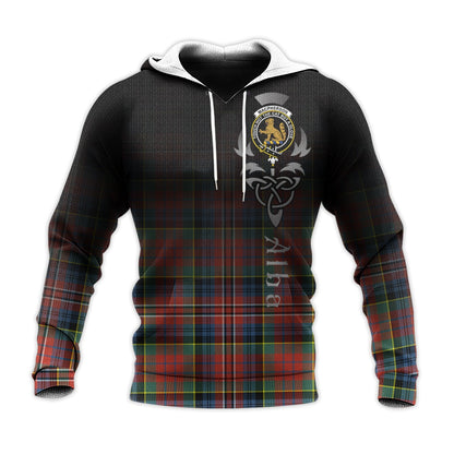 Printivon Macpherson Ancient Tartan Crest Alba Celtic Hoodie