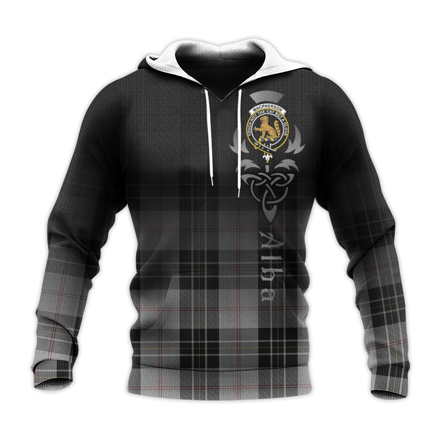 Printivon Macpherson Dress Tartan Crest Alba Celtic Hoodie