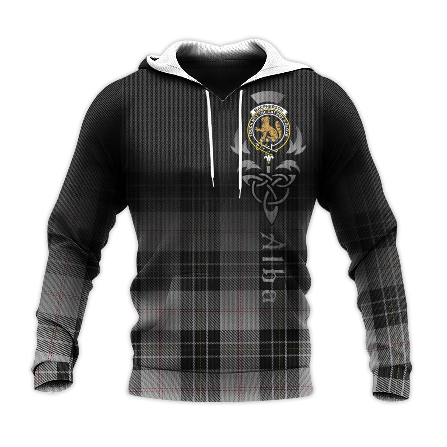 Printivon Macpherson Dress Tartan Crest Alba Celtic Hoodie