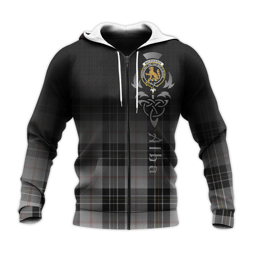 Printivon Macpherson Dress Tartan Crest Alba Celtic Hoodie