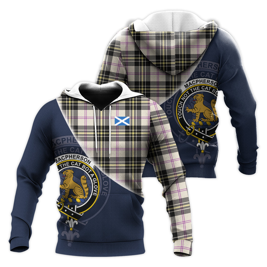 Printivon Macpherson Dress Ancient Tartan Scottish Crest Hoodie