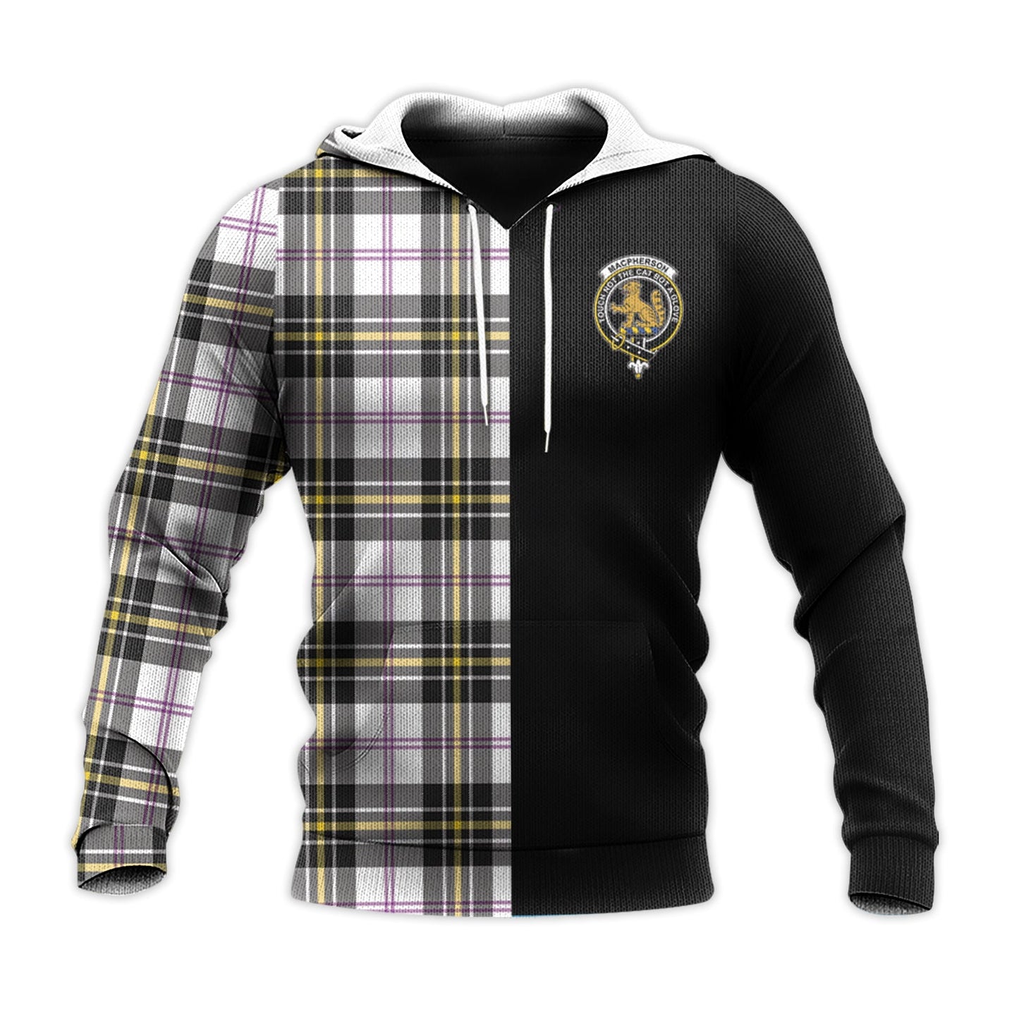 Printivon Macpherson Dress Modern Tartan Personalize Half Hoodie