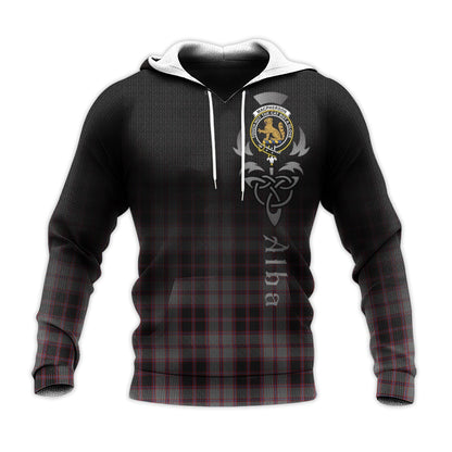 Printivon Macpherson Hunting Tartan Crest Alba Celtic Hoodie