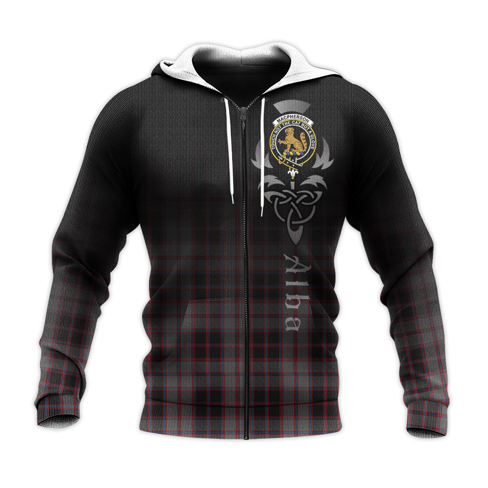 Printivon Macpherson Hunting Tartan Crest Alba Celtic Hoodie