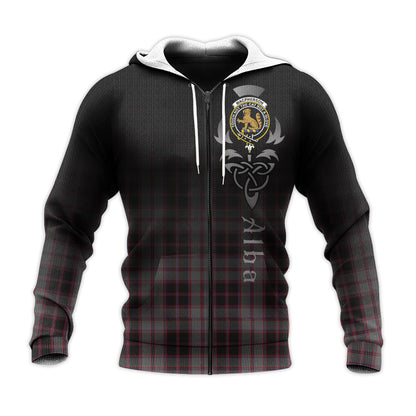 Printivon Macpherson Hunting Tartan Crest Alba Celtic Hoodie