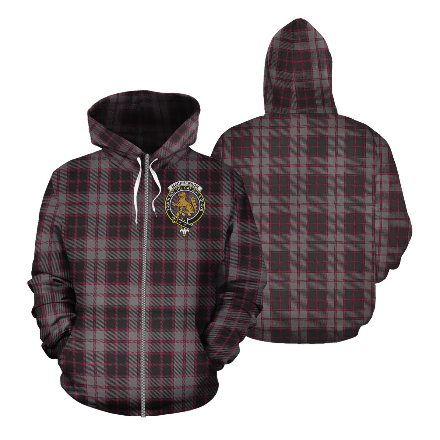 Printivon Macpherson Hunting Tartan Hoodie