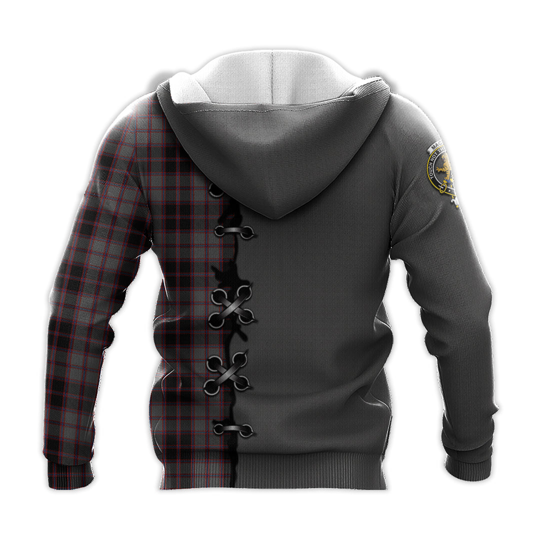 Printivon Macpherson Hunting Tartan Hoodie Lion Rampant And Celtic Thistle Style
