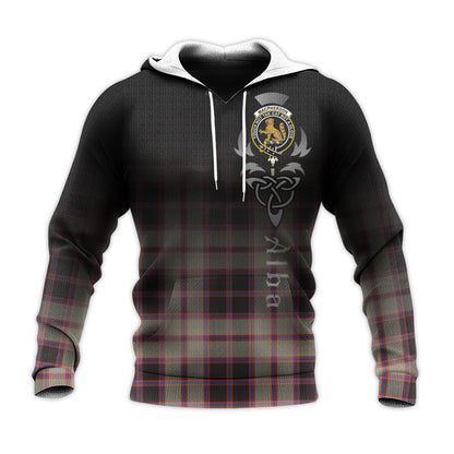 Printivon Macpherson Hunting Ancient Tartan Crest Alba Celtic Hoodie