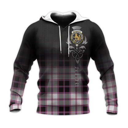 Printivon Macpherson Hunting Modern Tartan Crest Alba Celtic Hoodie