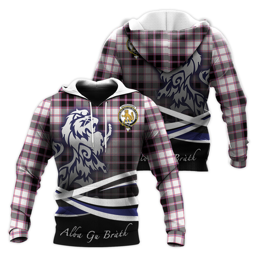Printivon Macpherson Hunting Modern Tartan Scottish Lion Hoodie