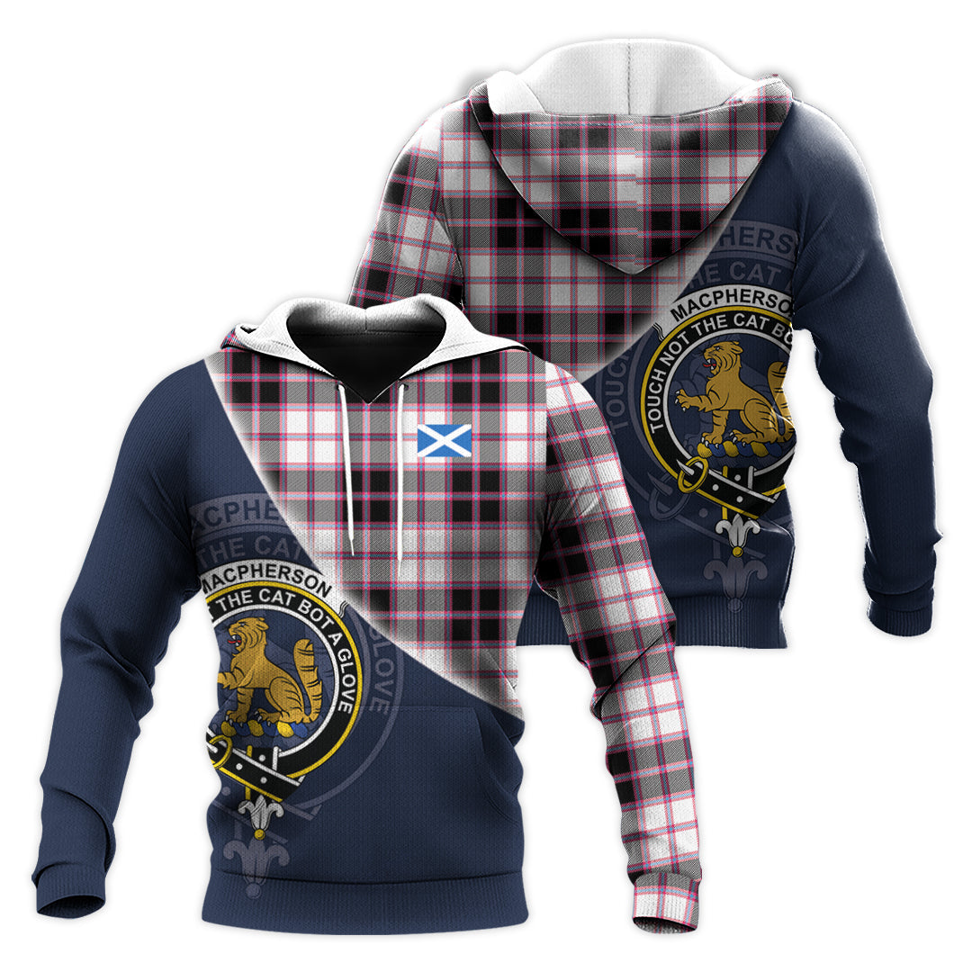 Printivon Macpherson Hunting Modern Tartan Scottish Crest Hoodie