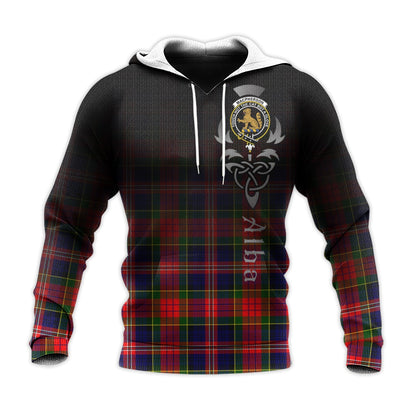 Printivon Macpherson Modern Tartan Crest Alba Celtic Hoodie