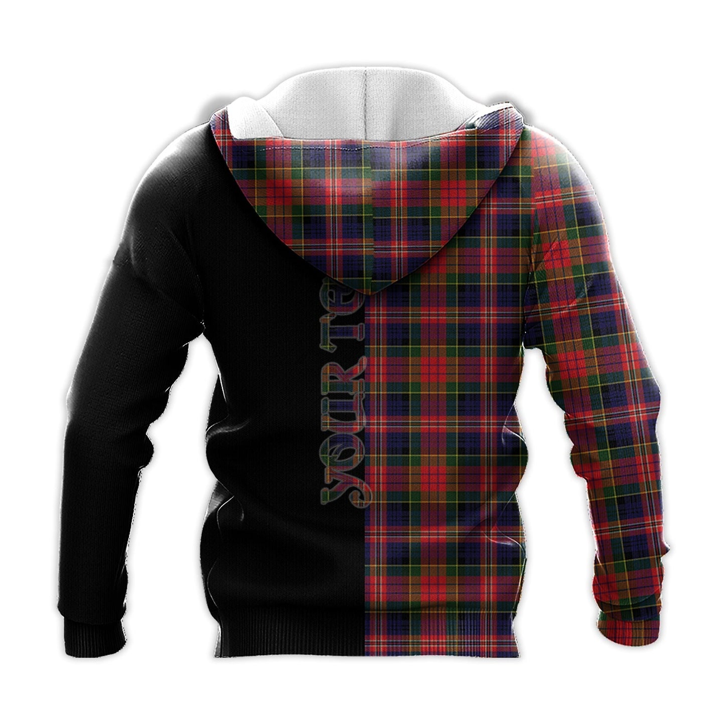 Printivon Macpherson Modern Tartan Personalize Half Hoodie