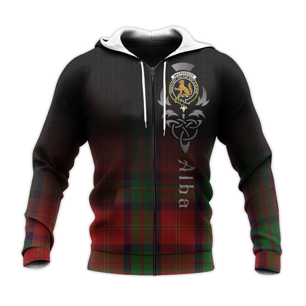 Printivon Macpherson Of Cluny Tartan Crest Alba Celtic Hoodie