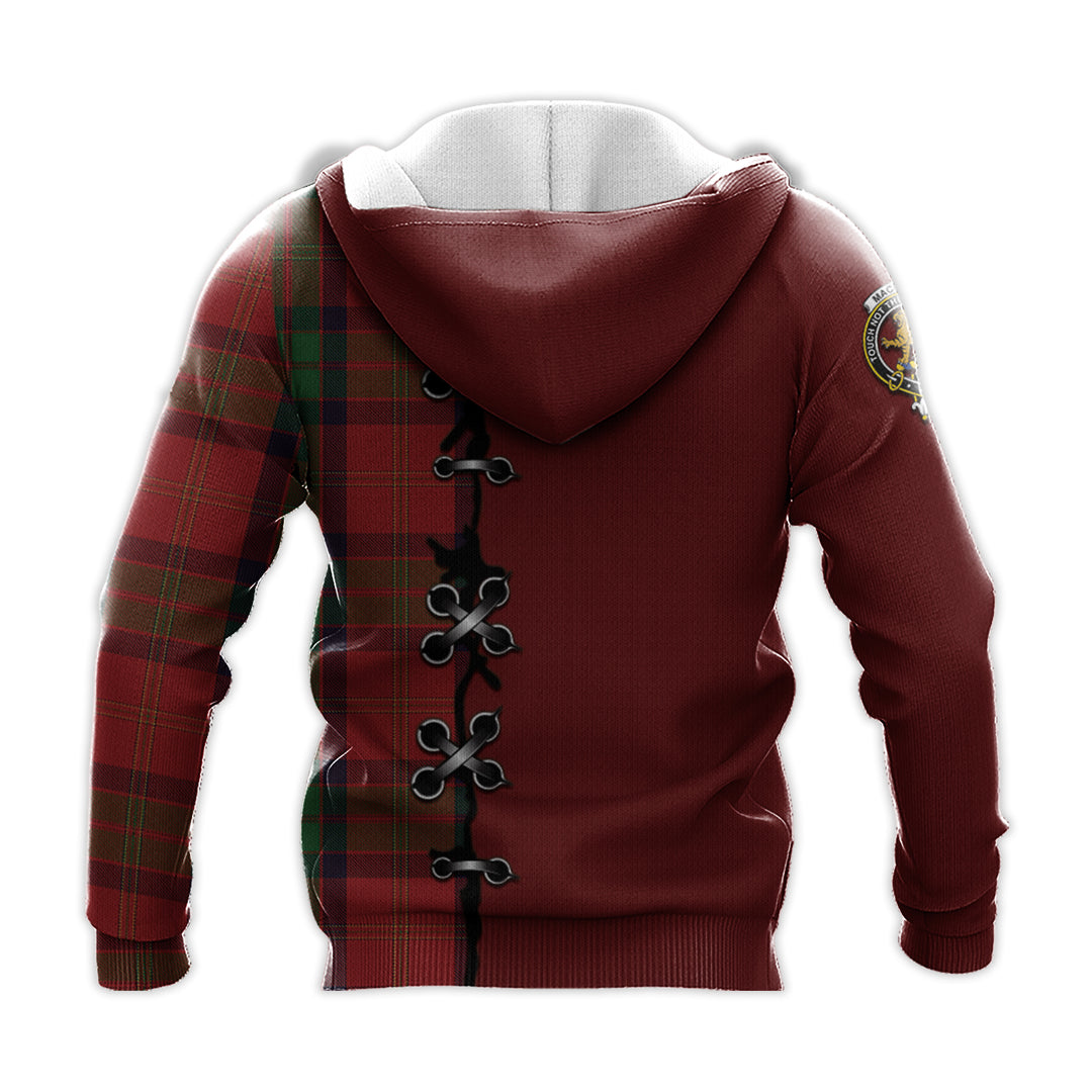Printivon Macpherson Of Cluny Tartan Hoodie Lion Rampant And Celtic Thistle Style
