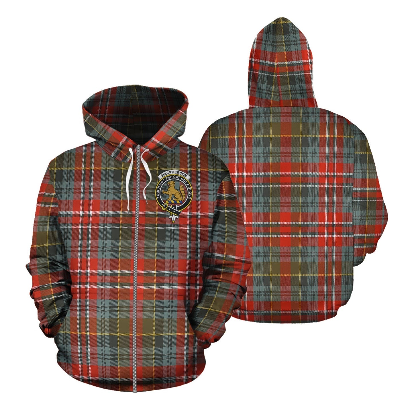Printivon Macpherson Weathered Tartan Hoodie