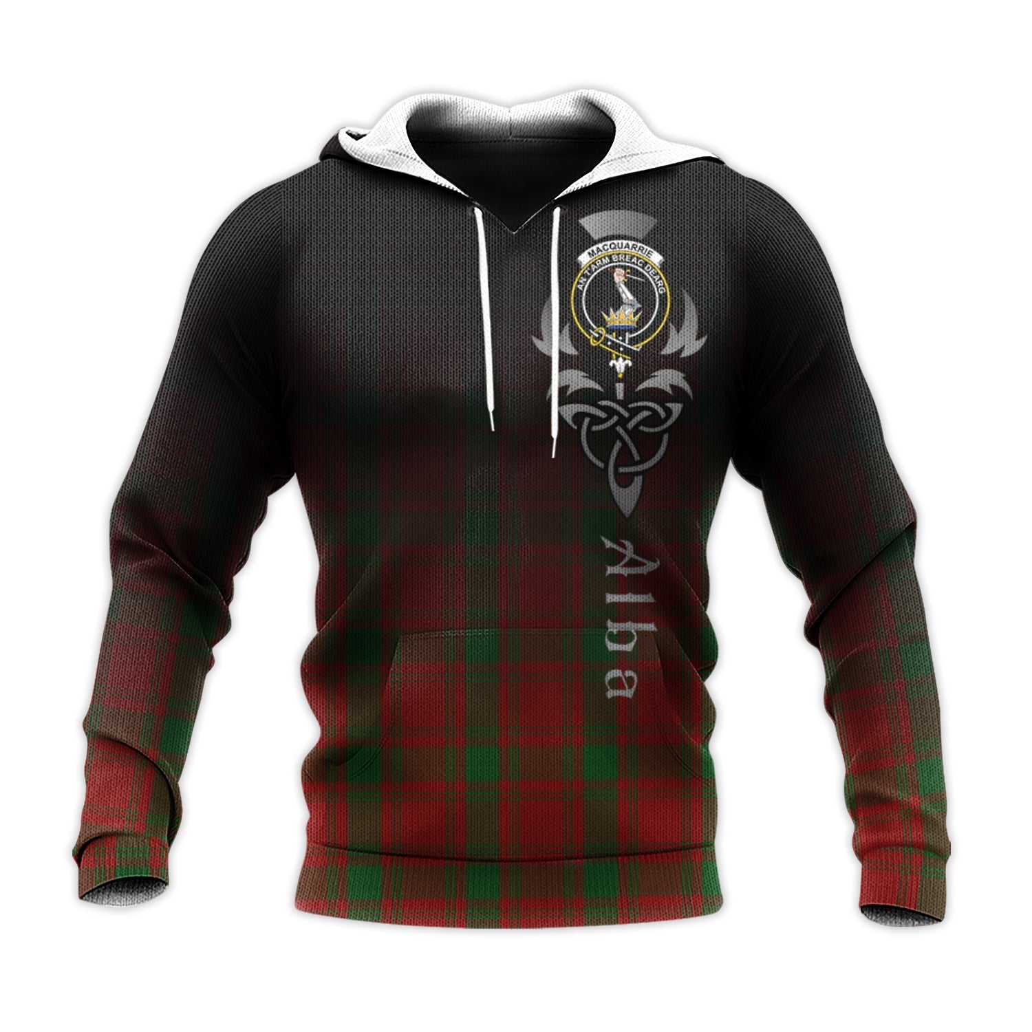 Printivon Macquarrie Tartan Crest Alba Celtic Hoodie