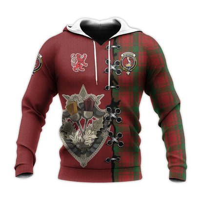 Printivon Macquarrie Tartan Hoodie Lion Rampant And Celtic Thistle Style