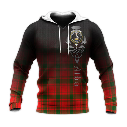 Printivon Macquarrie Modern Tartan Crest Alba Celtic Hoodie