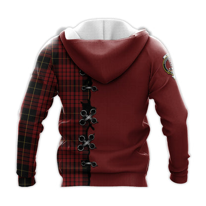 Printivon Macqueen Tartan Hoodie Lion Rampant And Celtic Thistle Style