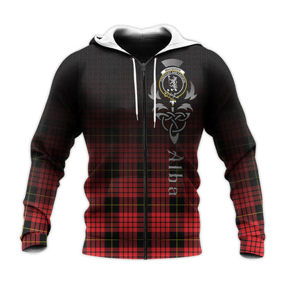 Printivon Macqueen Modern Tartan Crest Alba Celtic Hoodie