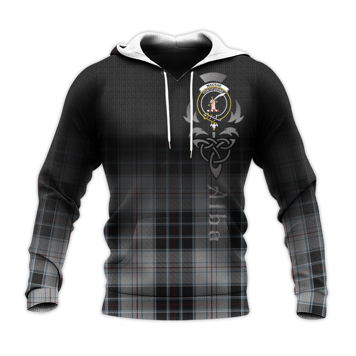 Printivon Macrae Dress Tartan Crest Alba Celtic Hoodie