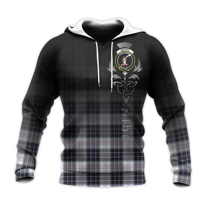 Printivon Macrae Dress Modern Tartan Crest Alba Celtic Hoodie