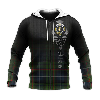 Printivon Macrae Hunting Tartan Crest Alba Celtic Hoodie