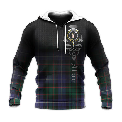 Printivon Macrae Hunting Modern Tartan Crest Alba Celtic Hoodie