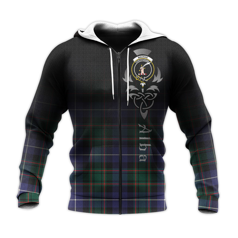 Printivon Macrae Hunting Modern Tartan Crest Alba Celtic Hoodie