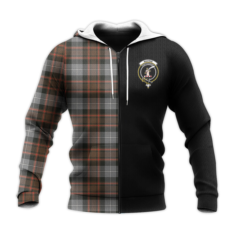 Printivon Macrae Hunting Weathered Tartan Personalize Half Hoodie