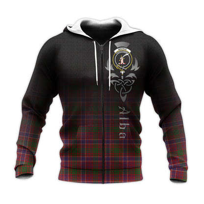 Printivon Macrae Red Tartan Crest Alba Celtic Hoodie