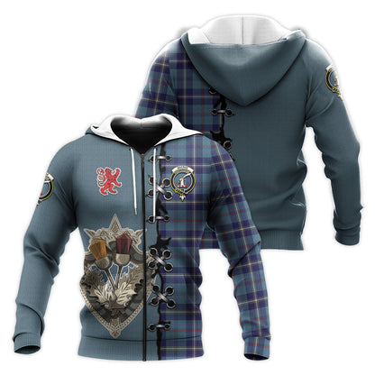 Printivon Macraes Of America Tartan Hoodie Lion Rampant And Celtic Thistle Style