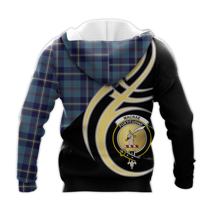 Printivon Macraes Of America Clan Believe In Me Crest Tartan Knitted Hoodie Custom Your Text