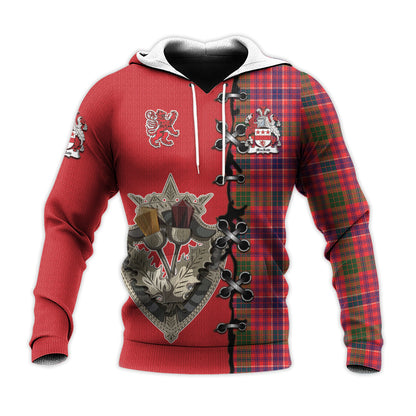 Printivon Macrow Tartan Hoodie Lion Rampant And Celtic Thistle Style