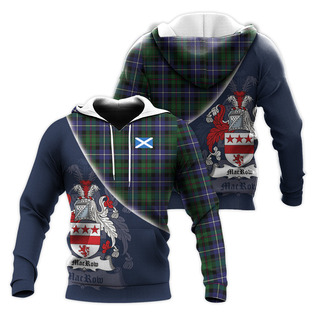 Printivon Macrow Hunting Tartan Scottish Crest Hoodie