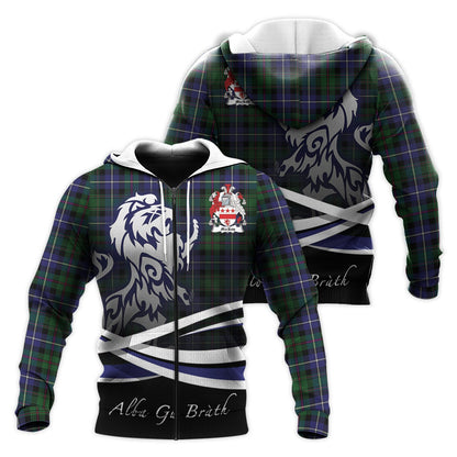Printivon Macrow Hunting Tartan Scottish Lion Hoodie