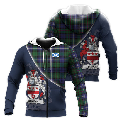 Printivon Macrow Hunting Tartan Scottish Crest Hoodie