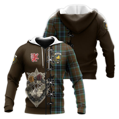Printivon Mactavish Hunting Tartan Hoodie Lion Rampant And Celtic Thistle Style