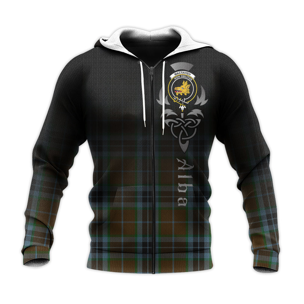 Printivon Mactavish Hunting Tartan Crest Alba Celtic Hoodie